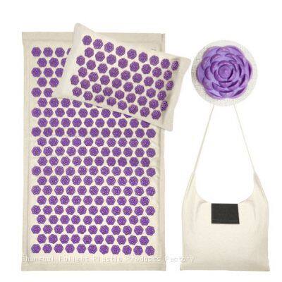 Acupressure Mat Set Acupuncture Point Massage Pillow Relieving Back and Neck Pain Muscle Relaxation and Stress Reduction Sciatica Relief Suitable for Men and Women Carry a Handbag