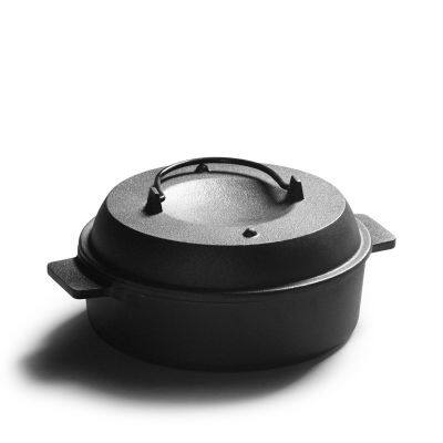 Roast Sweet Potato Pot Household Cast Iron Roast Dish Barbecue Frying Pan Pre-seasoned Potato Casserole Dutch Oven Cookwares