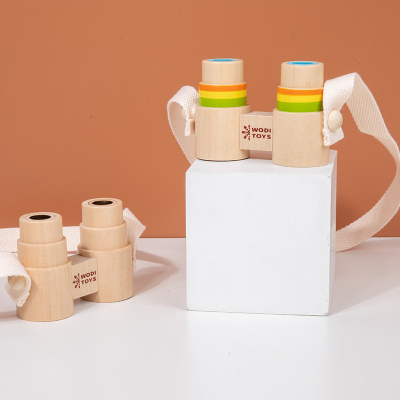 Children's Fun Wooden Portable Binoculars, Mini Magnifying Glass, Outdoor Observation Educational Toy photo-2