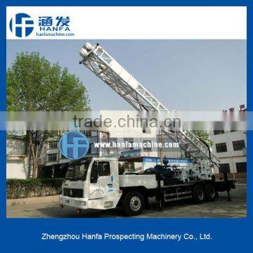 HFT-350B water well drilling equipment on truck