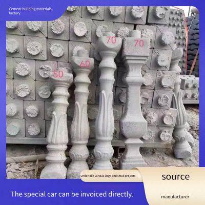 Precast Cement Balcony Railings for Villas and Self-built Houses, Rooftop Guardrails, Concrete European-style Vase Column Fences photo-3