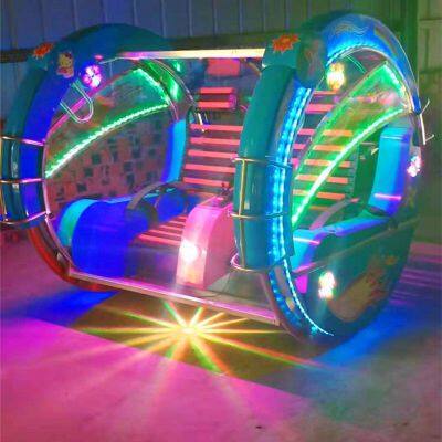 Lebaoyao Remote Control Double-seater Glow-in-the-dark Square Amusement Equipment, Children's Electric Ride-on for Outdoor Street Vending photo-2