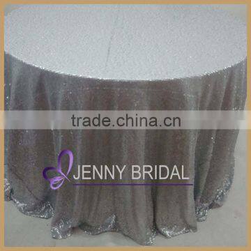 SQN#57 factory outlet wholesale cyber silver sequin tablecloth wedding