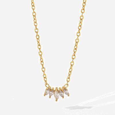 CNC Precision Cut Stainless Steel Necklace - Hypoallergenic & Non-Tarnish Finish