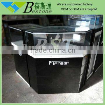 Fashion Wooden Corner Glass Display Cabinet With Soft Led Light Strips photo-2