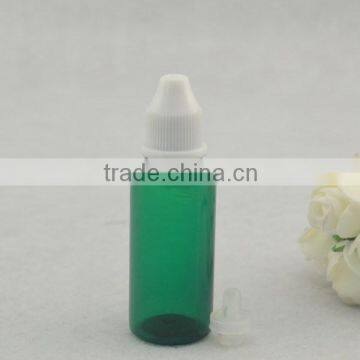 10ml 15ml 20ml 30ml green dropper bottle PET bottle for e-cigarrete, 15ML green PET bottle