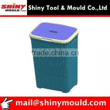 Plastic Rattan Laundry Basket Mould