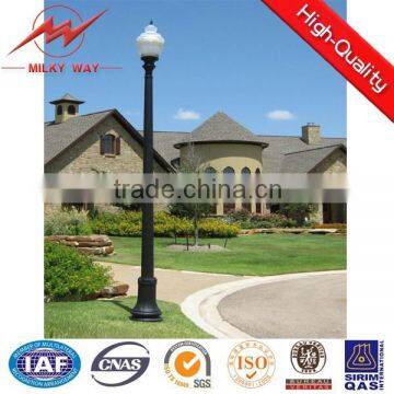 Morden design cast iron garden light pole with lighting equipment for flood light