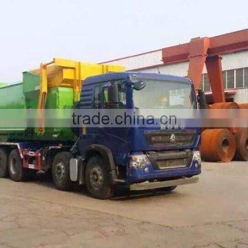 sinotruk Carriage removable garbage truck for sale euro 4 and 5 (nature gas) with spare prets