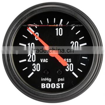 65mm Black Face LiquidFilled Mechanical Boost Gauge -30~30PSI