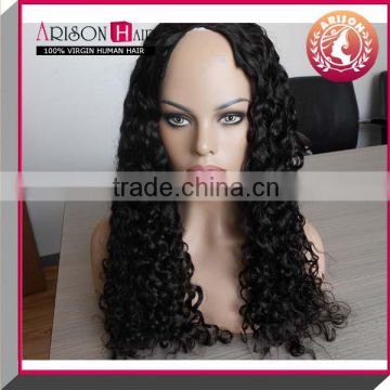 Charming glossy Wholesale 7A 100% unprocessed virgin Indian u part wig