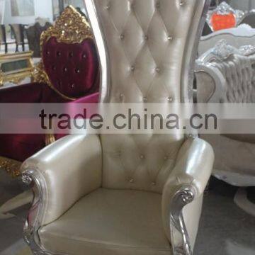 Elegant silver frame high back chair XY0841