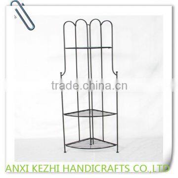 KZ12162 Antique Metal Tier 4 Folding Kitchen Rack Corner Rack