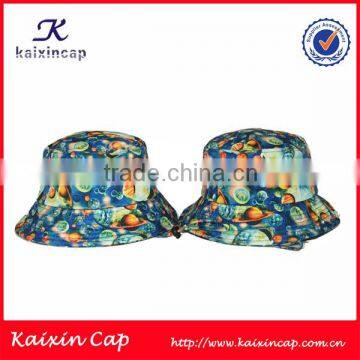 promotional design your own flower print bucket hat