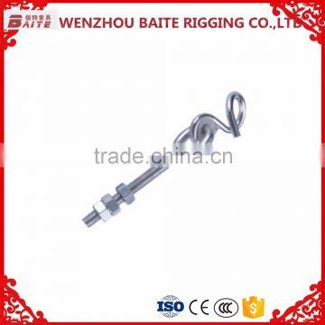 Metal Zinc Plated Swing Hook With 3pcs Bolt in China zhejiang rigging manfuacturer