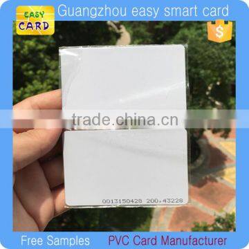 High quality printable blank white 125khz temic t5557/t5567/t5577 rfid card