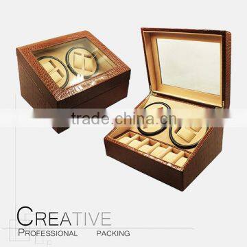 4+6 Display watch winder box leather