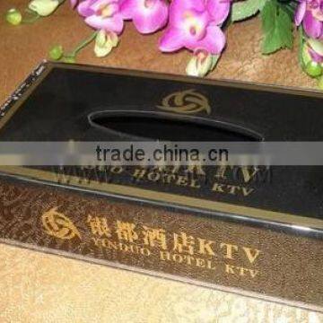 Square Water Clear Acrylic Tissue Box QCY-TB-18