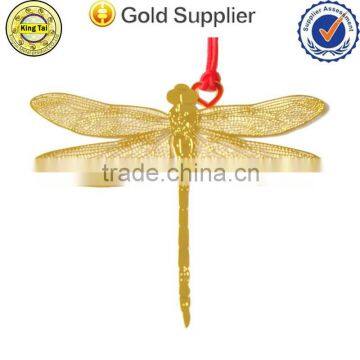 Hot sale Insect style gold metal dragonfly bookmark