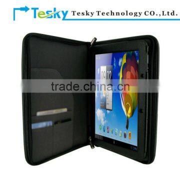 Black color zipper stand leather case cover for acer Iconia tab a510 10.1 tablet