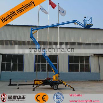 hydraulic trailer mounted boom lift platform truck