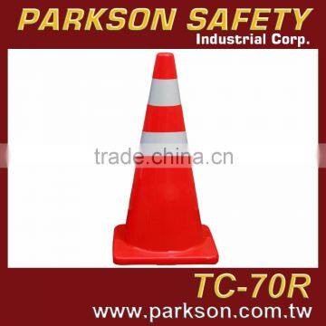 Taiwan High Quality 3M Reflective Tape PVC Highway Cone Road Traffic Control 70cm Height TC-70R