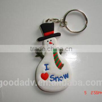 2015 custom design soft PVC father christmas key chains