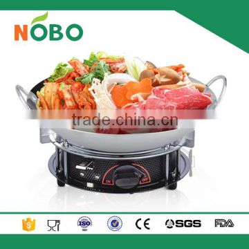 Multi-use Chinese Stainless Steel Wok with Lid