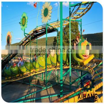 Hot!! theme park big worm roller coaster worm roller coaster rides