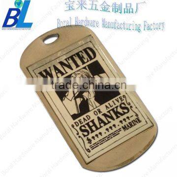 Interesting metal cartoon man dog tags