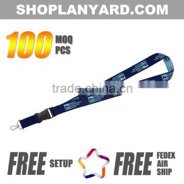Custom single layer woven lanyard