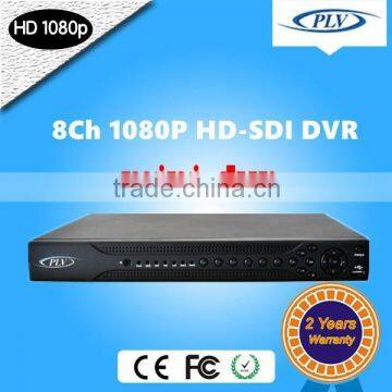 Hot Sale H.264 8CH MINI SDI DVR ROHS for 1080P 12fps or 720P 25/30fps