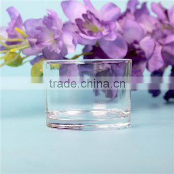 Wholesale Machine made sodalime in stocks Glassware Cup round candle holder cup