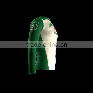 Polyester Spandex Long Sleeves Direwolves Compression Shirt / Rash Guard With Club Logo, Player Name and Number at Sleeves photo-4
