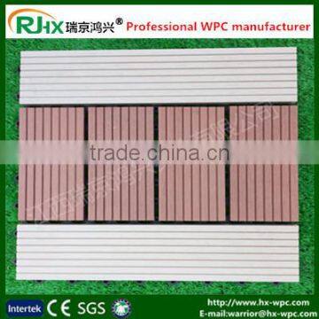 Outdoor garden wpc decking tiles /interlocking composite deck tile