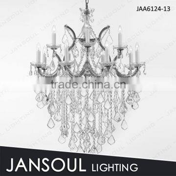 13 lights chrome italian modern crystal chandalier light