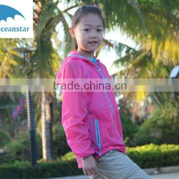 Children Quick Dry Skin Boy Sunscreen Jackets , Color Hood NB NB-D