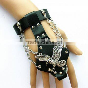 Punk leather bracelet wholesale plain leather bracelets