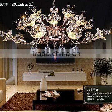 LED Modern K9 Clear Crystal Ceiling Light Pendant Lamp Chandelier Lighting