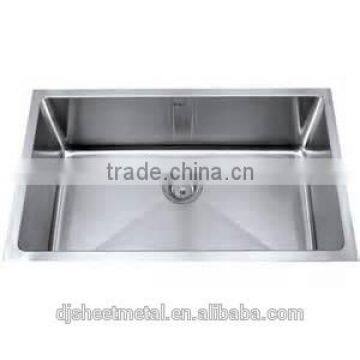 professional stainless steel single bowl corner sink