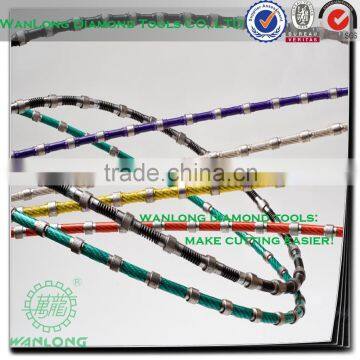 8.5mm diamond wire saw for granite&marble&sandstone profiling and cutting with sintered wire saw beads on wire saw machinery