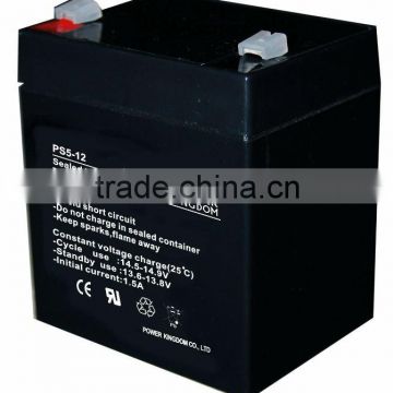 sealed lead acid battery 12V 5AH for alarm systems