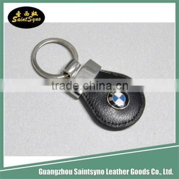 Custom logo souvenir keychain leather and metal