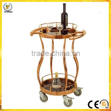 natural wine car yiyongjia luxury wine liquor trolley cart stainless steel meat trolley