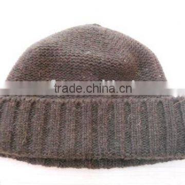 fashion wool knitted hat/beanie with cuff