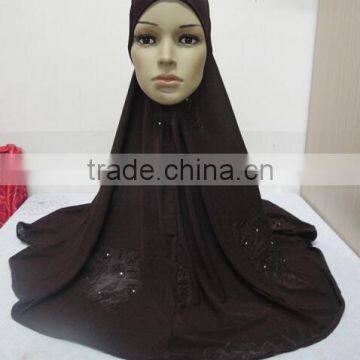 H306 big size muslim hijab with flower prints,islamic scarf