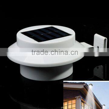 top bright 3 led solar powered fence light outdoor garden solar gutter light