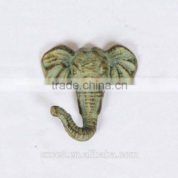 Shabby chic ornament elephant metal hooks