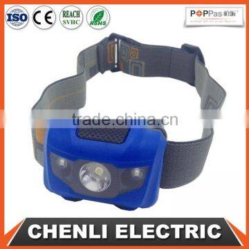 Poppas T16 2+1 red smd led 3AAA battery operated waterproof outdoor camping running walking flashlight headlamp