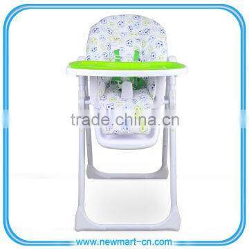 Hot Sale Baby Feeding Wheel High Chair Adjustable Height and Backrest photo-2